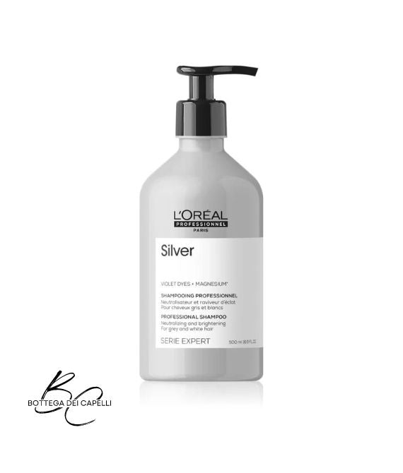 L'Oréal Serie Expert Silver shampoo antigiallo flacone 500 ml capelli grigi