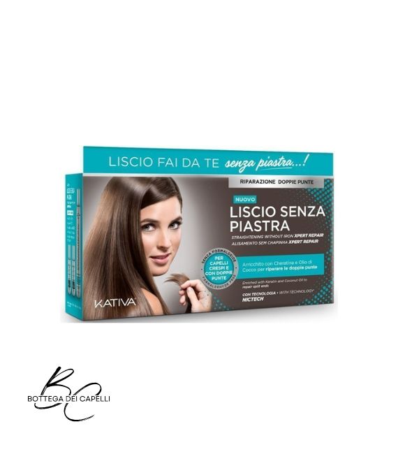 Kativa Liscio Senza Piastra Riparazione Doppie Punte kit tre prodotti