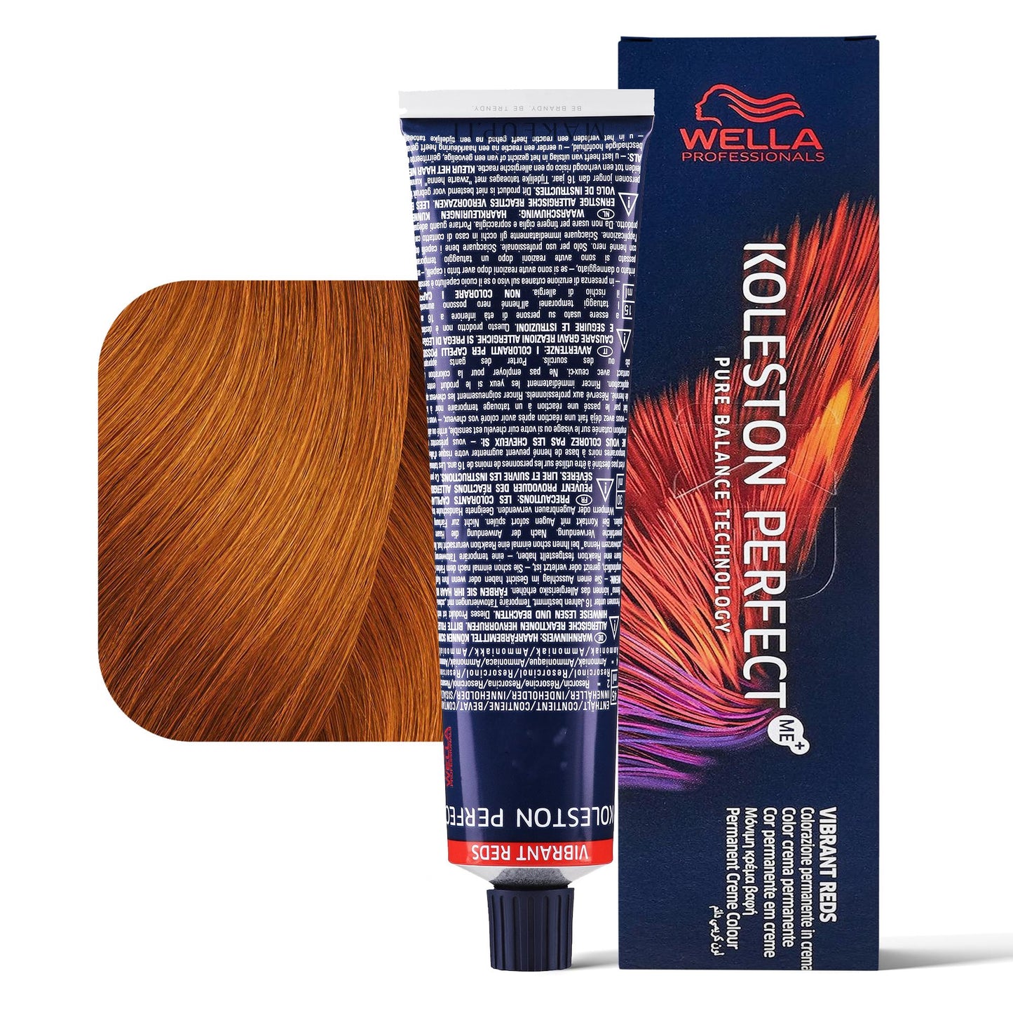 Wella Koleston Perfect 7/43 biondo medio rame dorato tinta permanente tubo 60ml